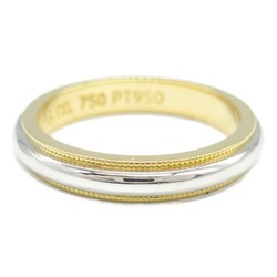 Tiffany & Co. Together Milgrain Ring, Pt950 Platinum, K18 (Yellow Gold), Men's, Women's, Silver, Gold