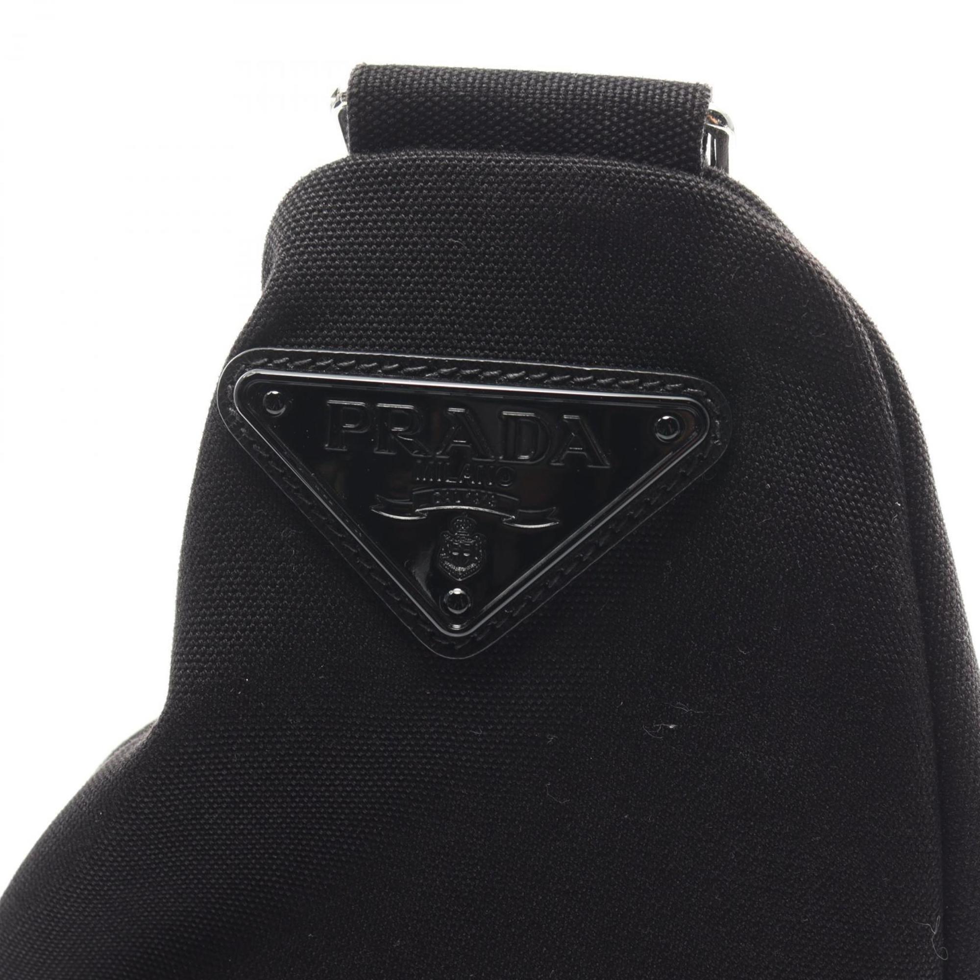 PRADA Shoulder Bag Canvas Men's Black 2VY007