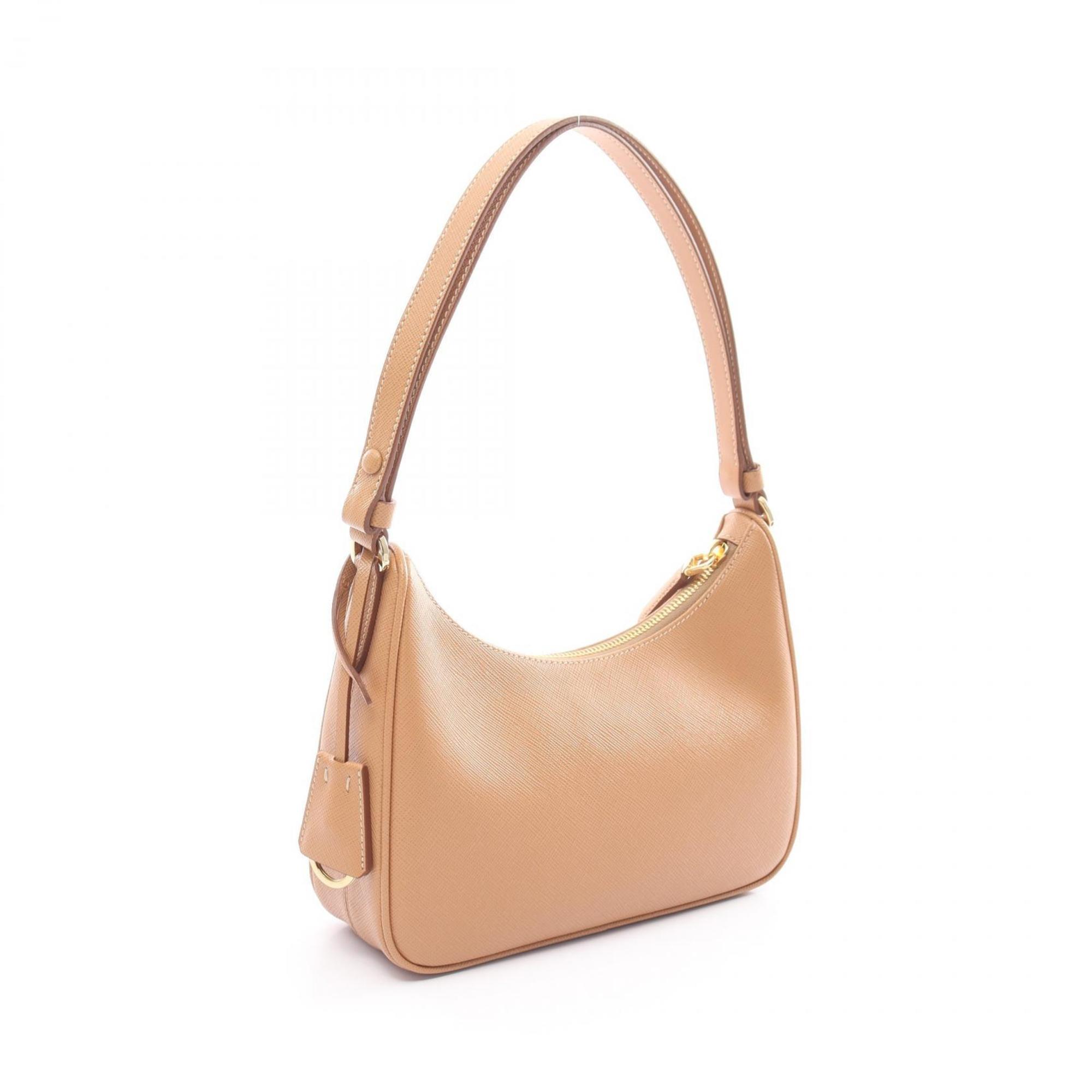 Prada SAFFIANO LUX Shoulder Bag, Saffiano Leather, Women's, Beige, 1BC204NZVF0P9G