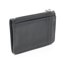 PRADA SAFFIANO TRIANGOLO Wallet/Coin Case Wallet Saffiano Leather Women's Black 2MC084