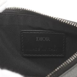 Christian Dior Dior Zip Card Holder CD Icon Coin Business Holder/Card Case Leather Men's Black 2ESBC250CDI_H00N