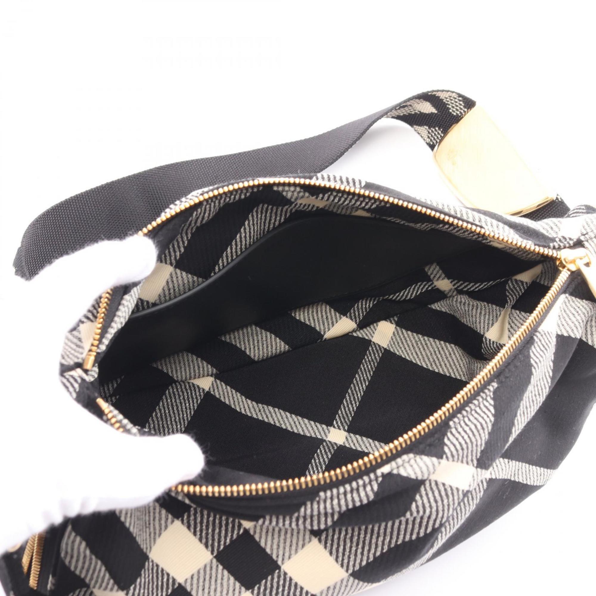 Burberry Bag Waist Body Cotton Women's Black White 8087625