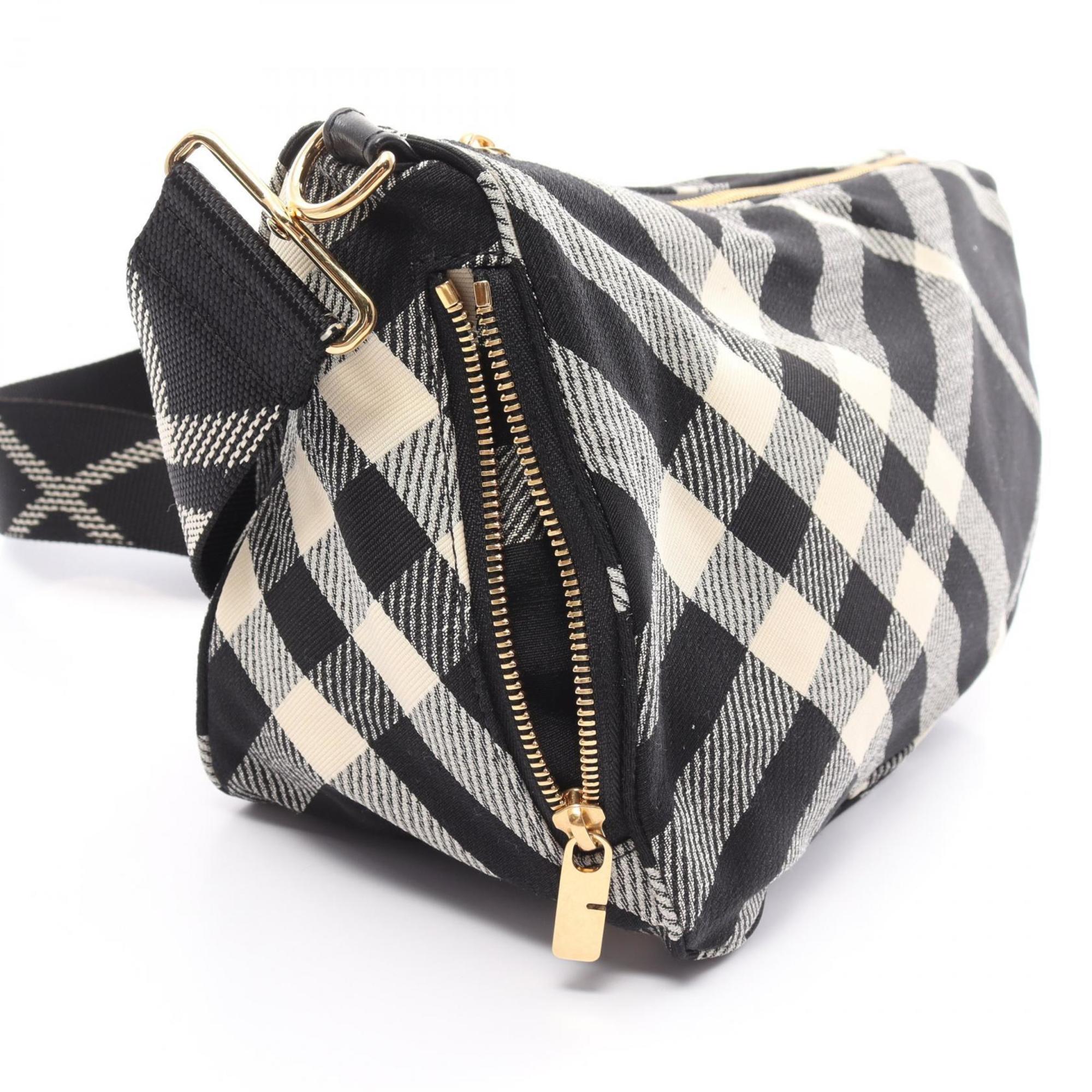 Burberry Bag Waist Body Cotton Women's Black White 8087625