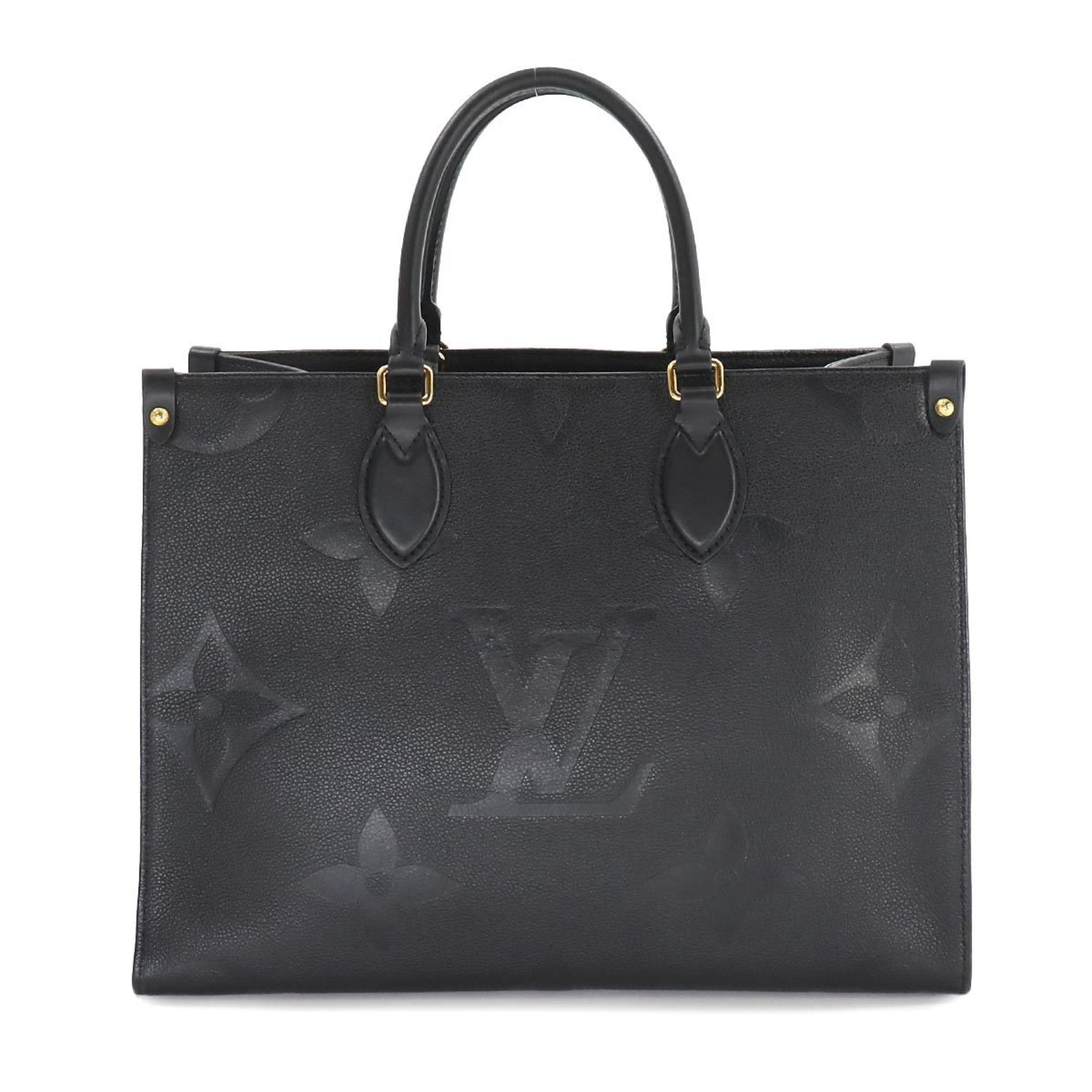 Louis Vuitton LOUIS VUITTON Monogram Empreinte On the Go MM 2way Tote Shoulder Bag Leather Noir M45595 RFID Onthego