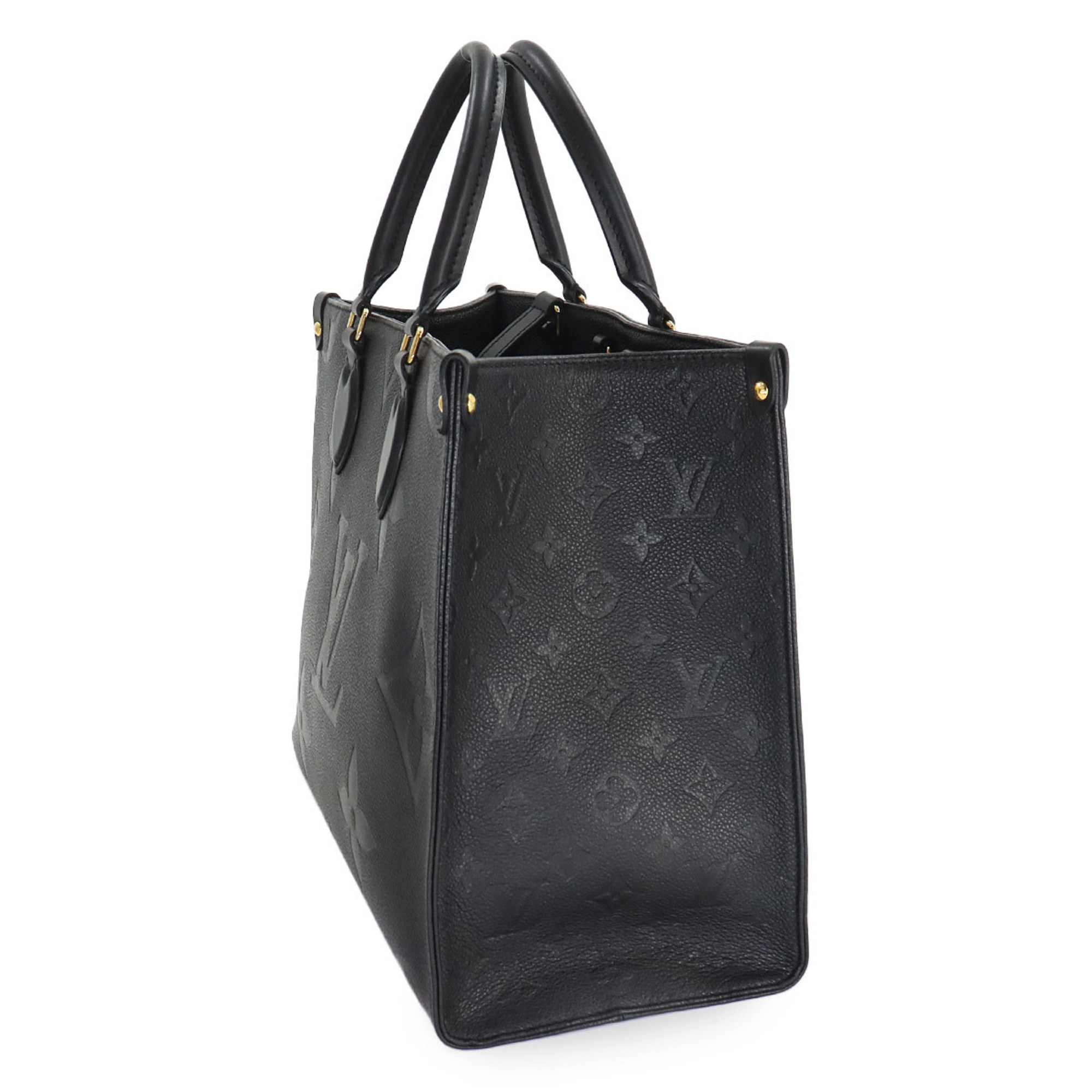 Louis Vuitton LOUIS VUITTON Monogram Empreinte On the Go MM 2way Tote Shoulder Bag Leather Noir M45595 RFID Onthego