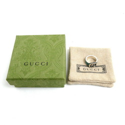 GUCCI Gucci Silver 925 Enamel Interlocking G Ring Size 11.5 6.8g Women's