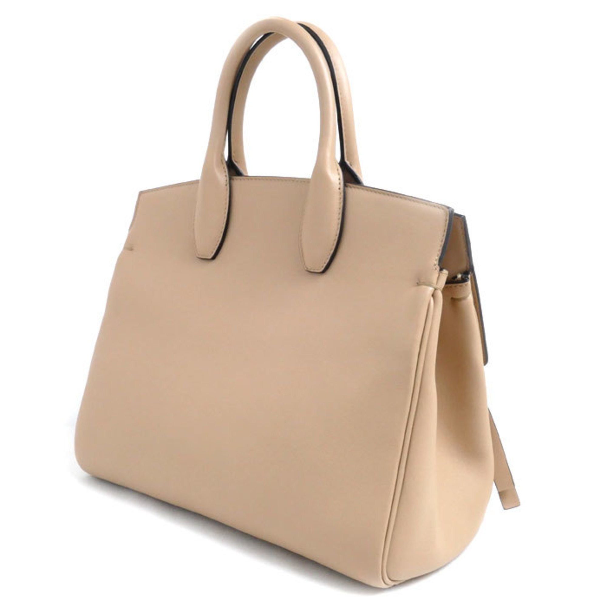 Salvatore Ferragamo STUDIO Small 2-Way Shoulder Bag Beige 21H159 Smooth Leather Women's