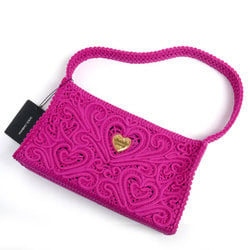 DOLCE&GABBANA Cord Lace Embroidery Shoulder Bag Fuchsia BB7184AW71780422 Women's