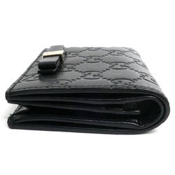 GUCCI Guccissima Ribbon Card Case Business Holder Black 406924 Women's