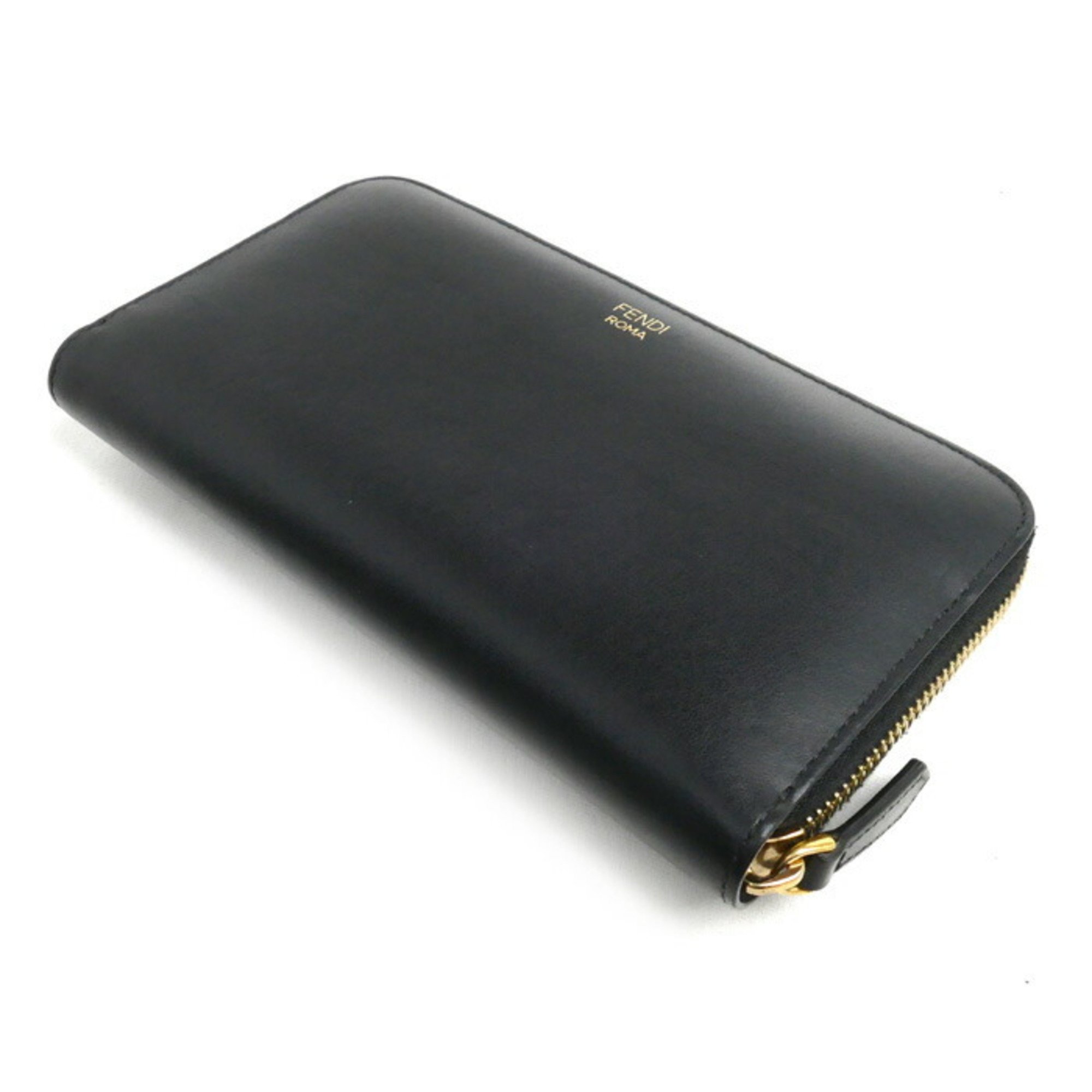 FENDI Bugs Eye Monster Long Wallet Round Black 7M0210 Unisex