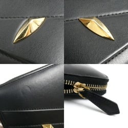 FENDI Bugs Eye Monster Long Wallet Round Black 7M0210 Unisex