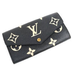 LOUIS VUITTON Louis Vuitton Portefeuille Sarah Long Wallet Monogram Empreinte Black M80496 Women's