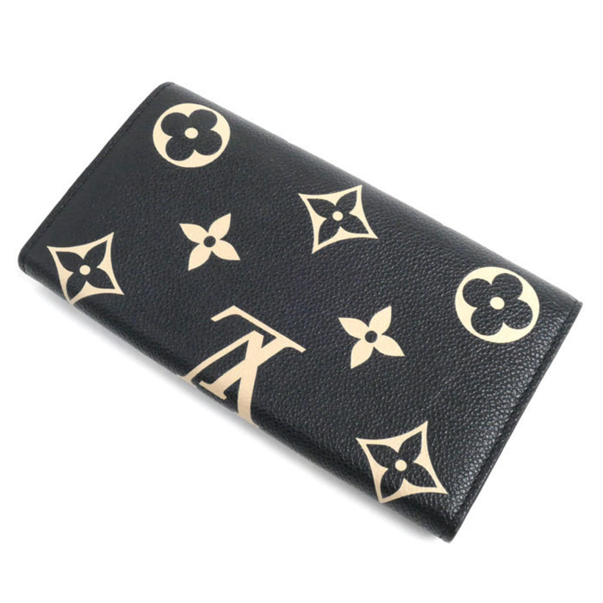 LOUIS VUITTON Louis Vuitton Portefeuille Sarah Long Wallet Monogram Empreinte Black M80496 Women's