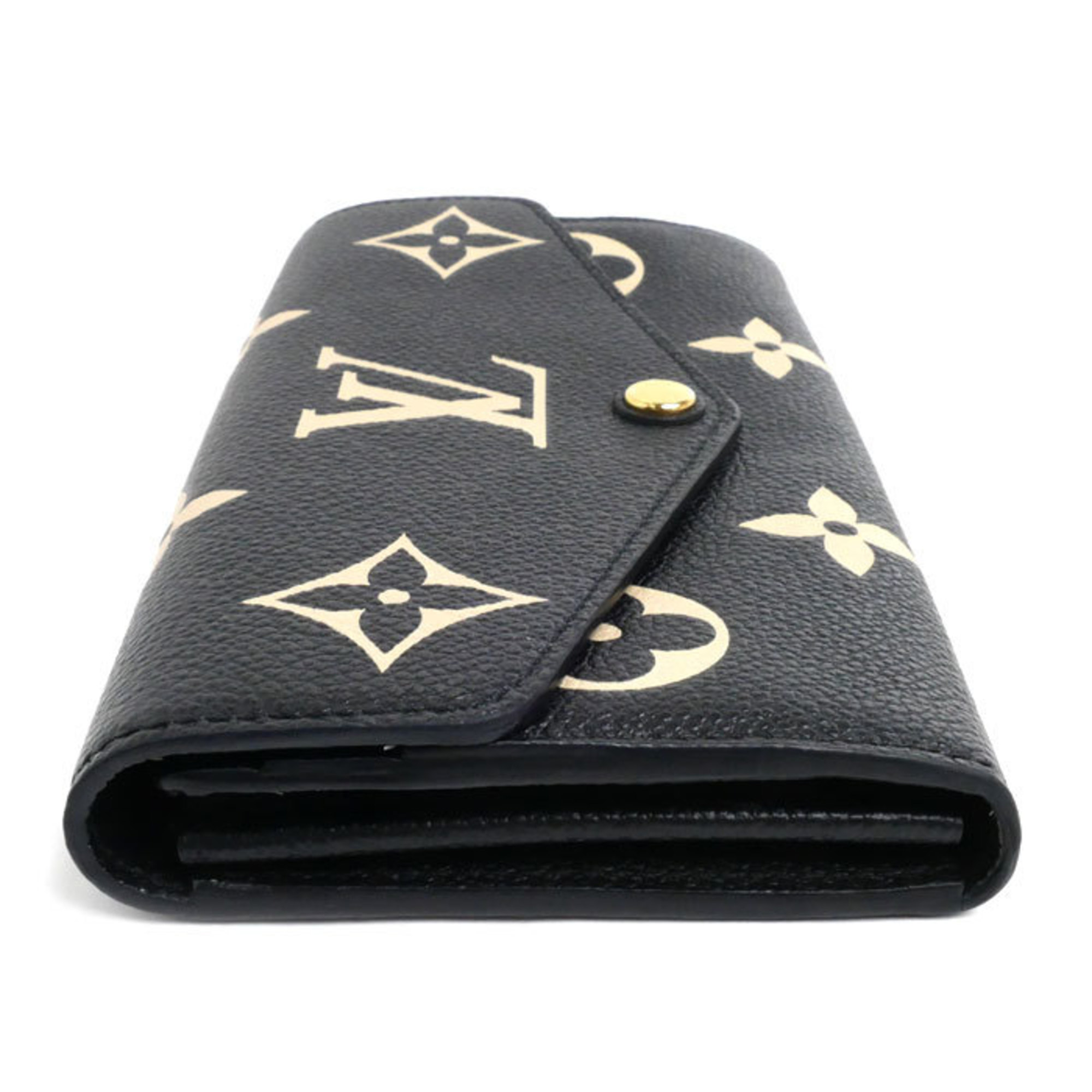 LOUIS VUITTON Louis Vuitton Portefeuille Sarah Long Wallet Monogram Empreinte Black M80496 Women's