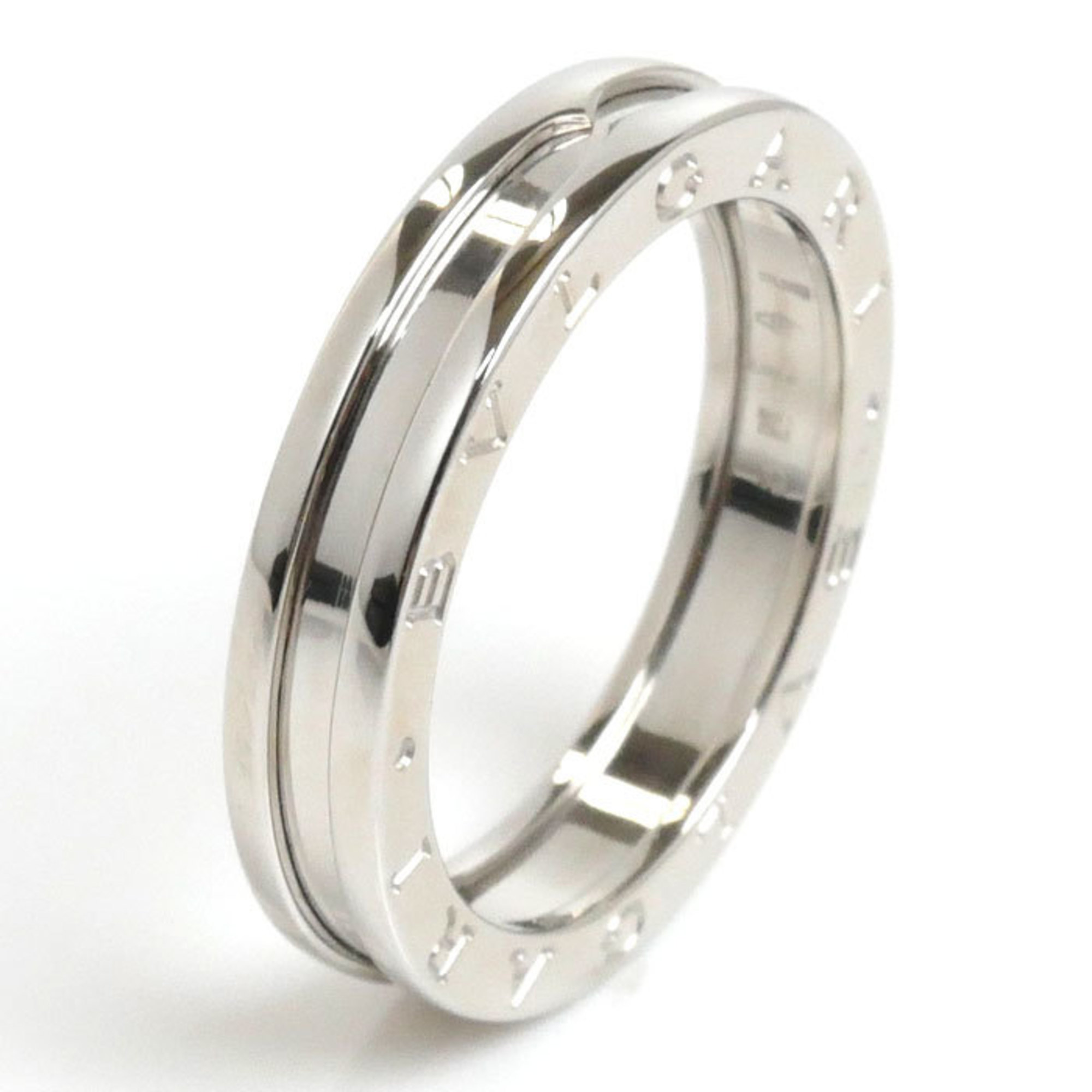 BVLGARI Bulgari K18WG White Gold B-ZERO1 B-Zero One Band Ring 336032 Size 21.5 62 8.4g Men's