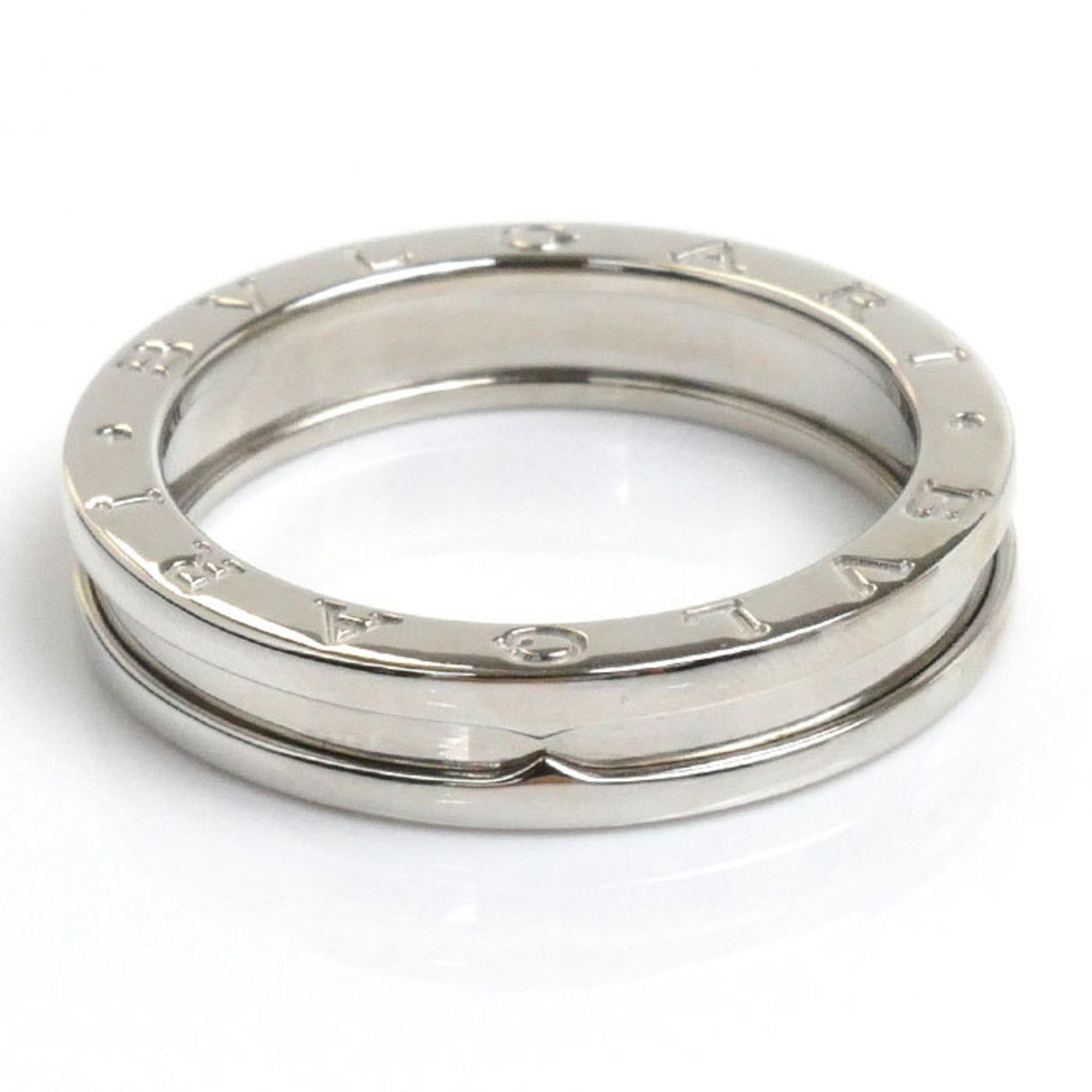 BVLGARI Bulgari K18WG White Gold B-ZERO1 B-Zero One Band Ring 336032 Size 21.5 62 8.4g Men's