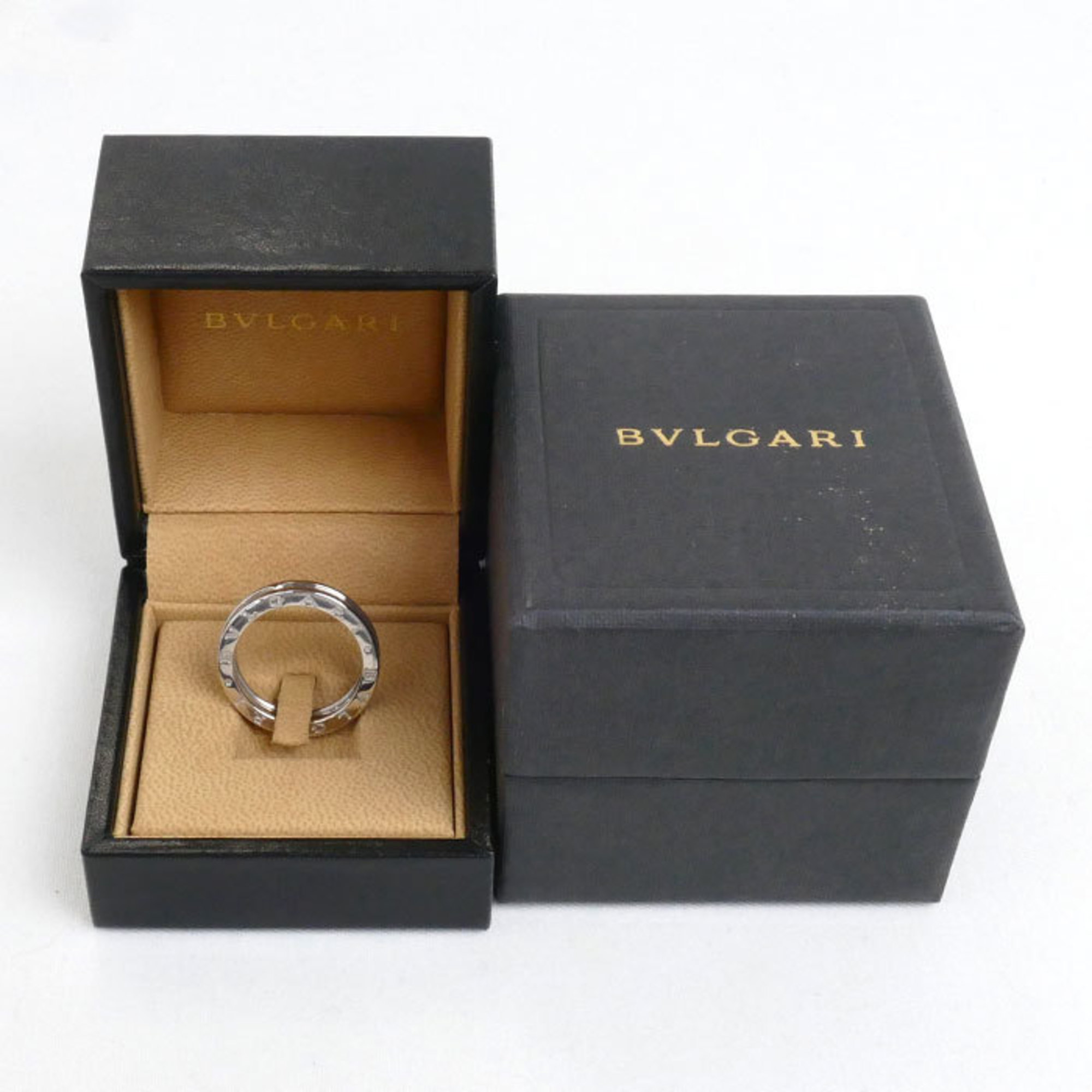 BVLGARI Bulgari K18WG White Gold B-ZERO1 B-Zero One Band Ring 336032 Size 21.5 62 8.4g Men's