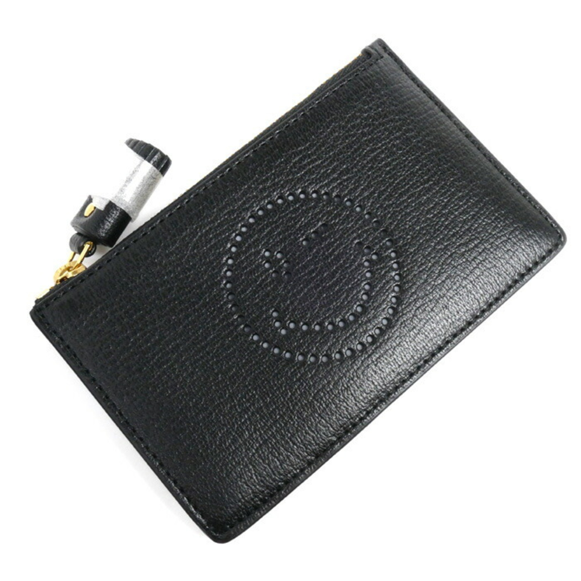 Anya Hindmarch Smiley Card Case Fragment Black Women's