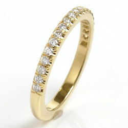 TIFFANY&Co. Tiffany K18YG Yellow Gold Half Circle Soleste Band Diamond Ring, Diamond, Size 6.5, 2.2g, Women's