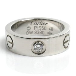 CARTIER Pt950 Platinum Love 1PD Ring B4046748 Diamond Size 8 48 10.3g Women's