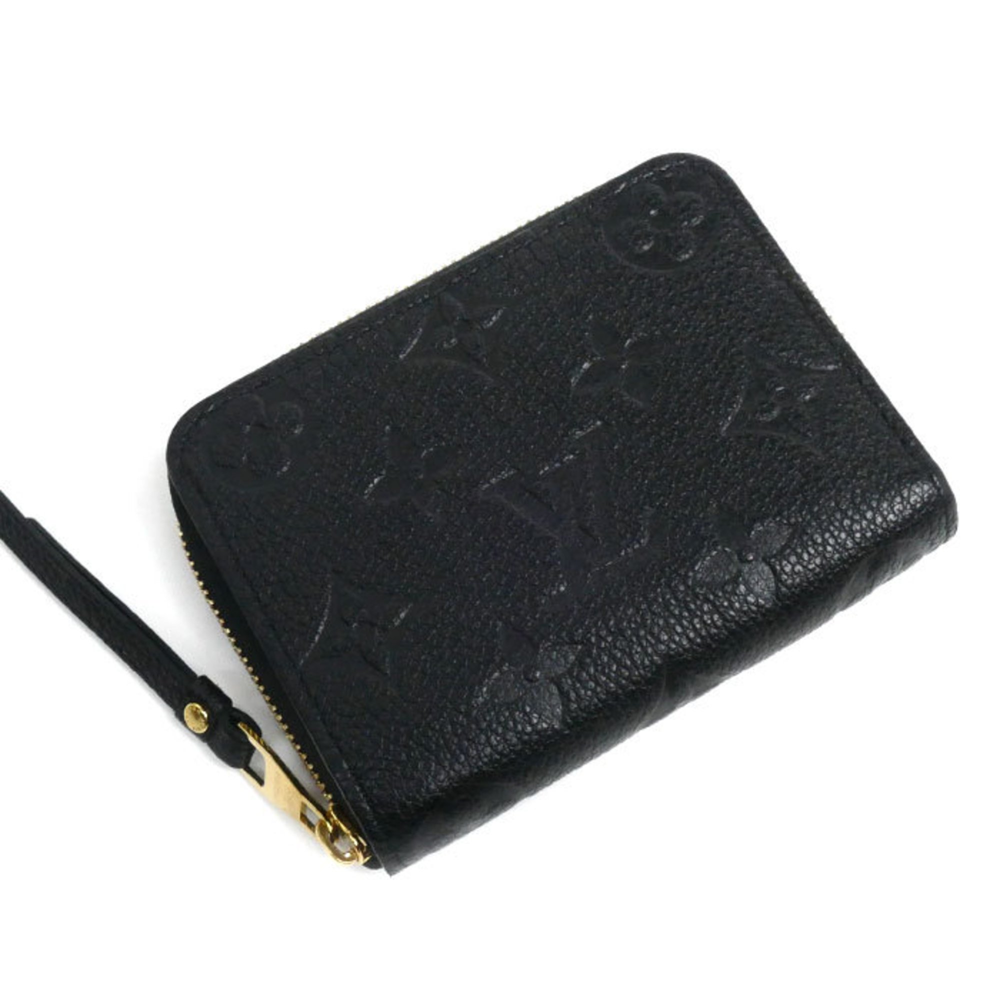 LOUIS VUITTON Louis Vuitton Zipper Coin Purse Case Monogram Empreinte Noir M60574 Women's