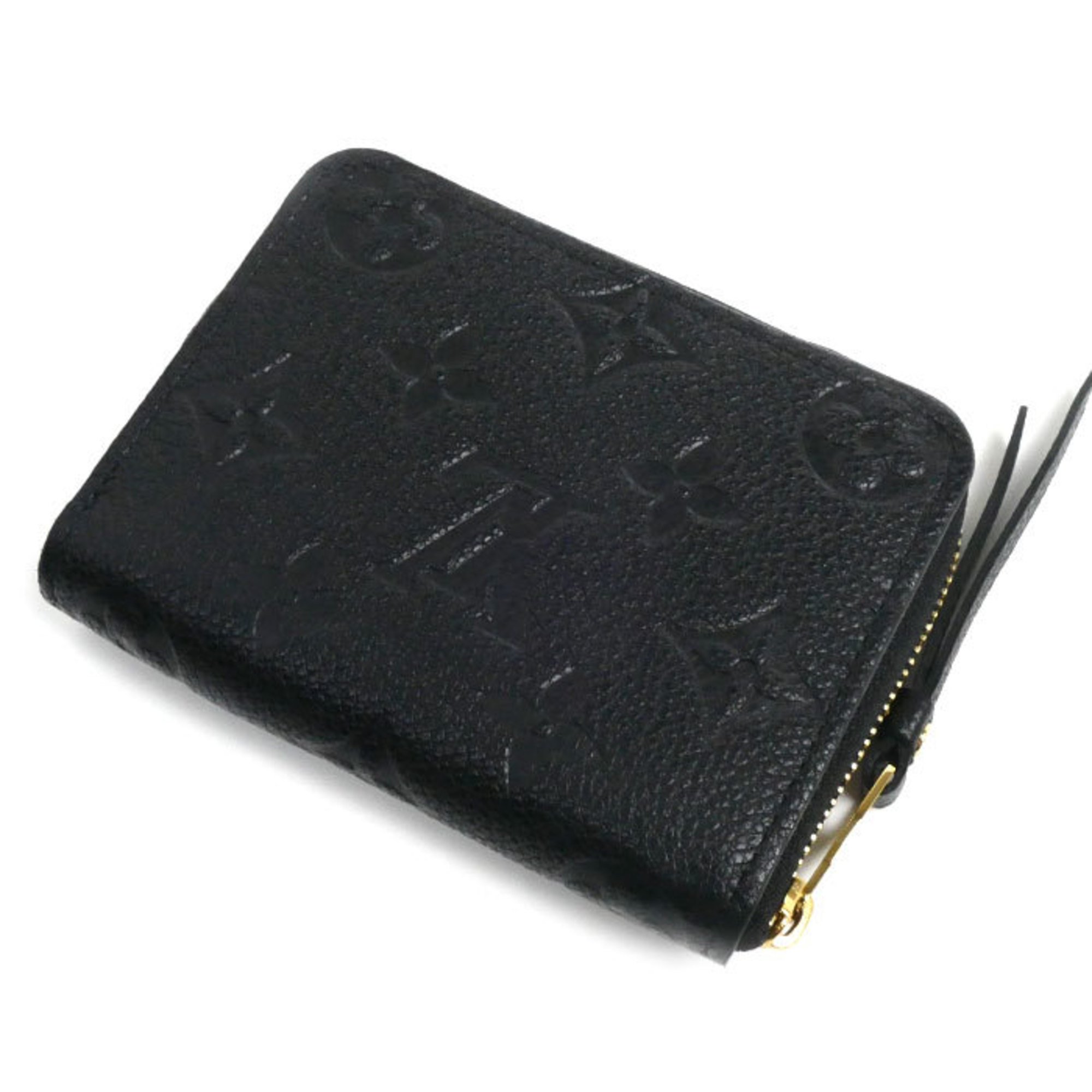 LOUIS VUITTON Louis Vuitton Zipper Coin Purse Case Monogram Empreinte Noir M60574 Women's