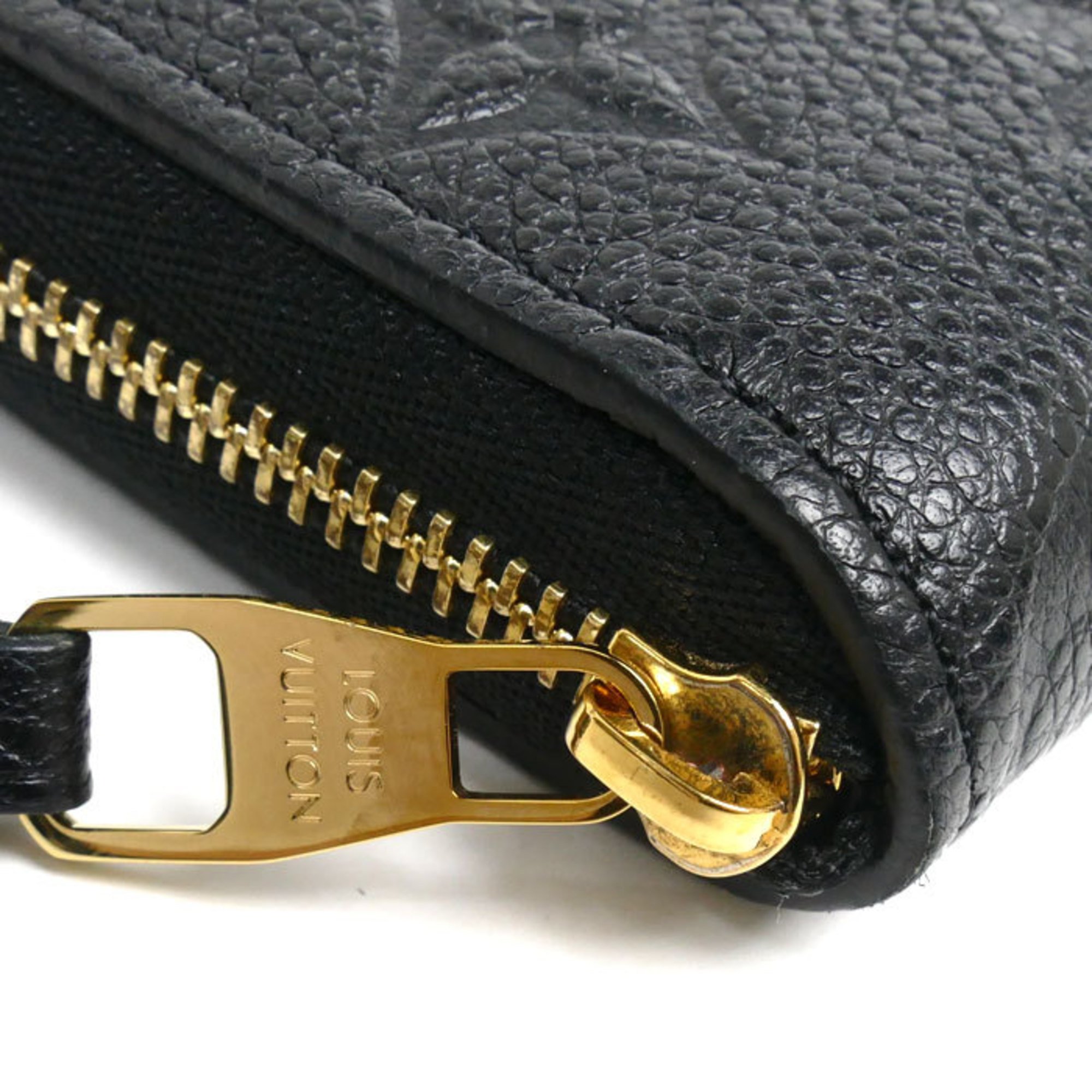 LOUIS VUITTON Louis Vuitton Zipper Coin Purse Case Monogram Empreinte Noir M60574 Women's