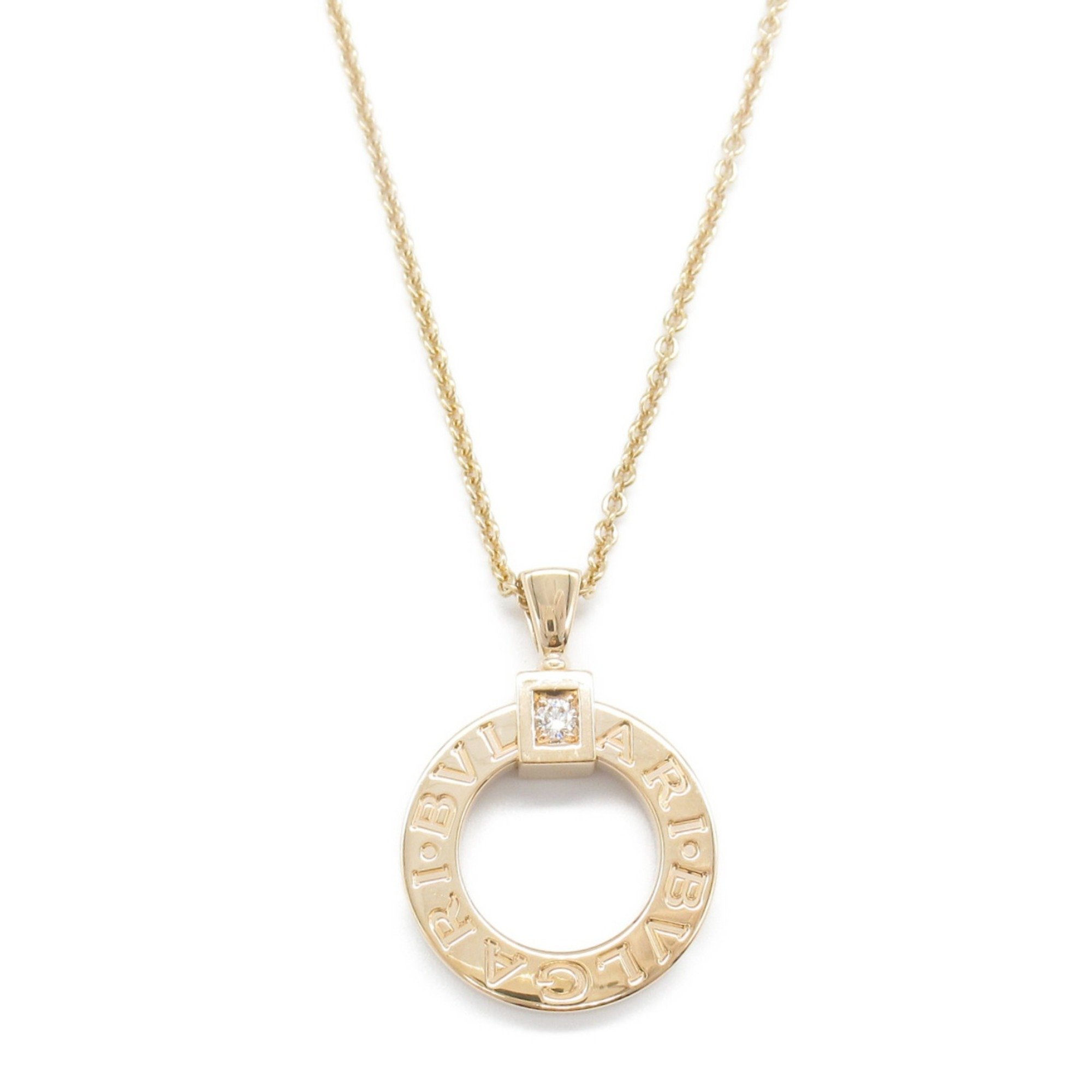 BVLGARI Necklace K18PG (pink gold) Diamond Men's Women's Clear