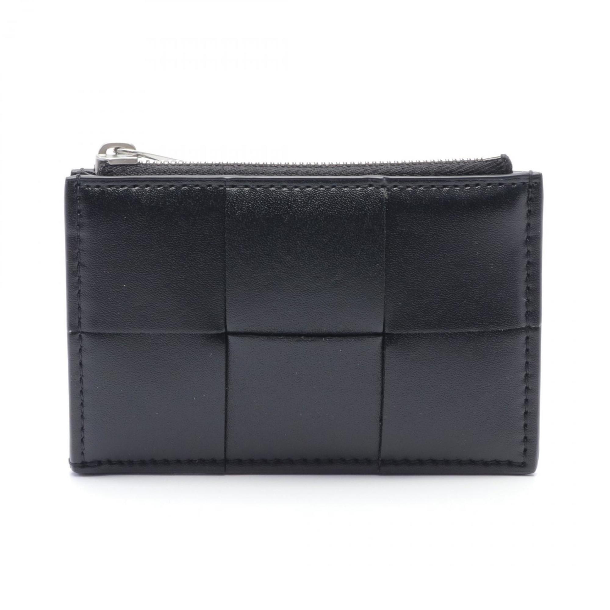 BOTTEGA VENETA Cassette Wallet/Coin Case Wallet Leather Women's Black 679850 VBWD2 8803