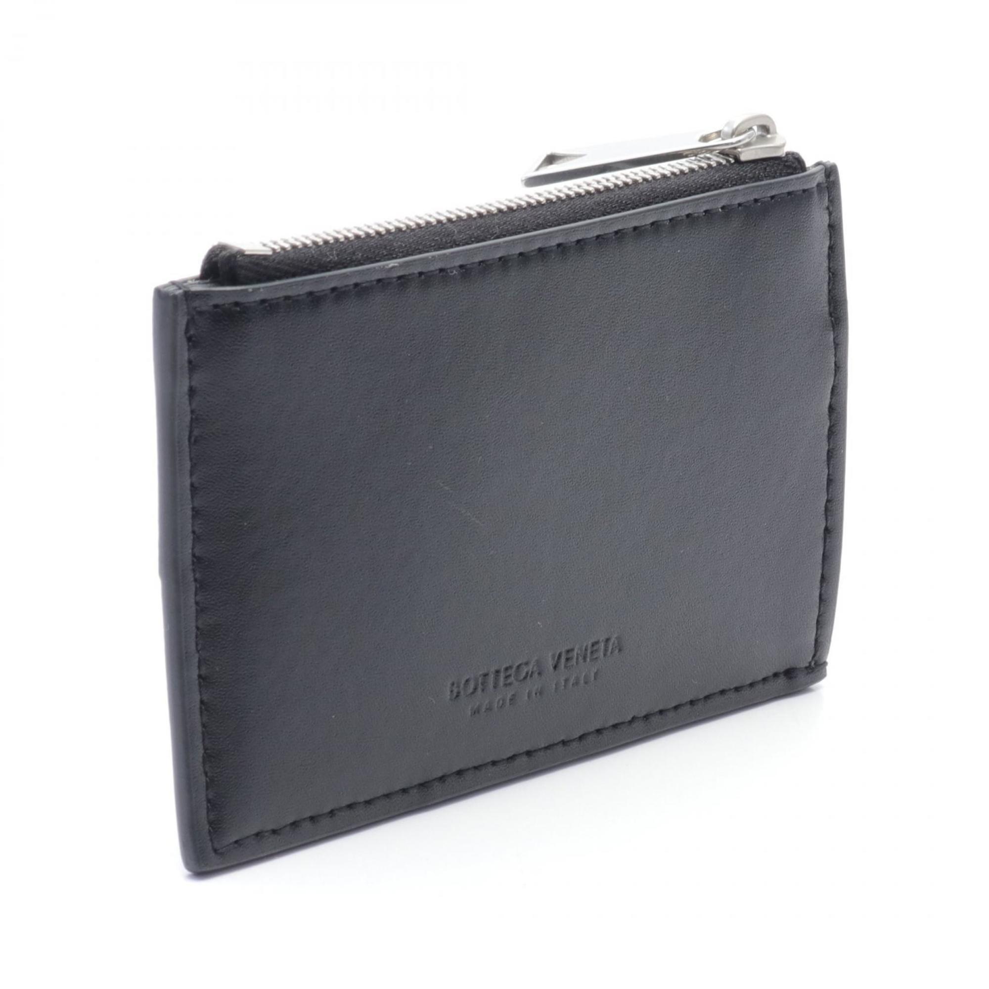 BOTTEGA VENETA Cassette Wallet/Coin Case Wallet Leather Women's Black 679850 VBWD2 8803