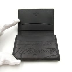 Berluti IMBUEIA Business Card Holder/Card Case Leather Men's Women's Black