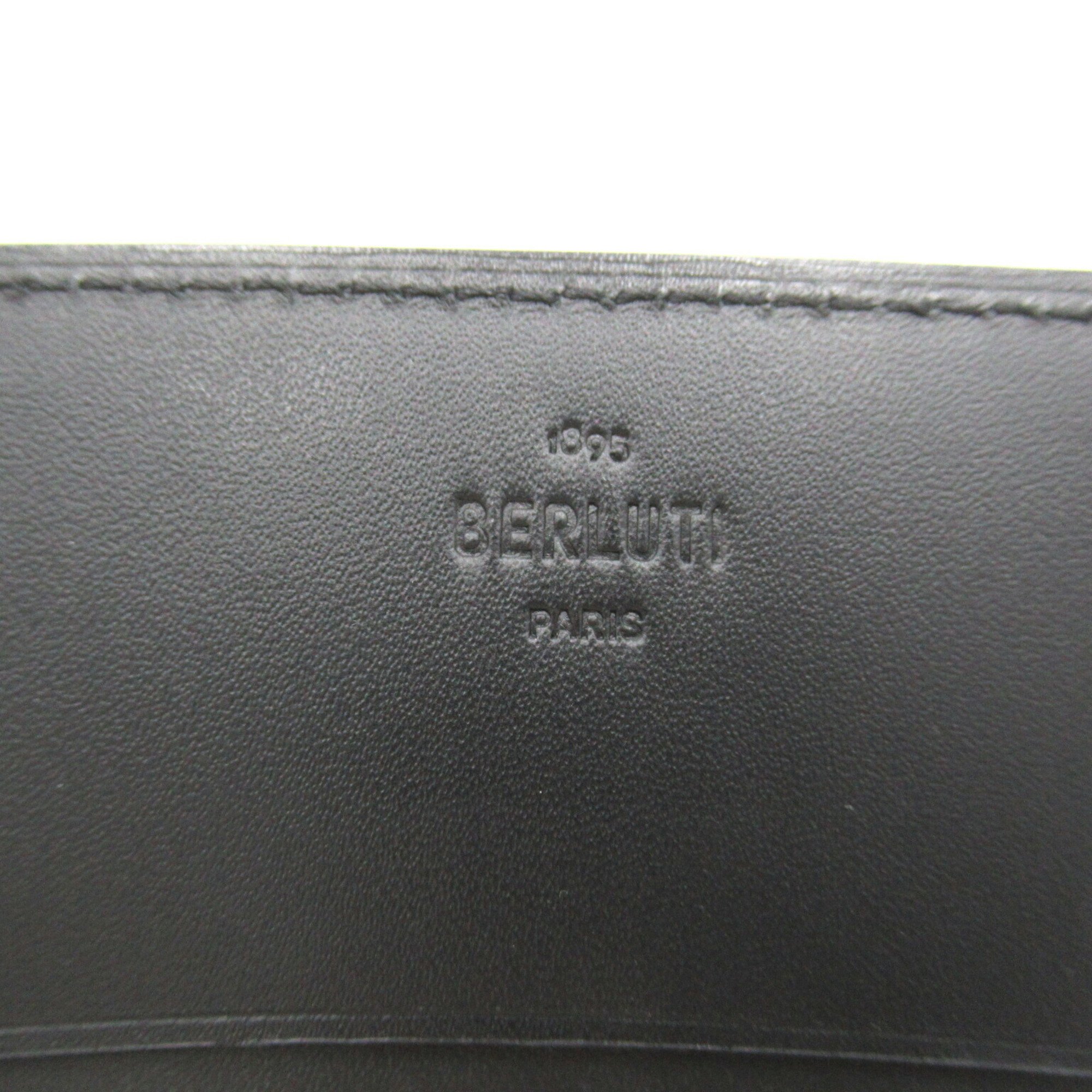 Berluti IMBUEIA Business Card Holder/Card Case Leather Men's Women's Black