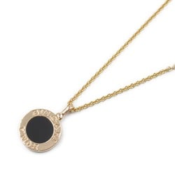 BVLGARI Diamond Onyx Necklace K18PG (Pink Gold) Ladies Clear Black