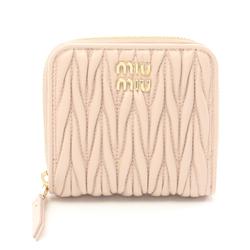 Miu Miu Miu MATELASSE'1 Matelasse Bi-fold Wallet Leather Women's Pink 5ML5222FPPF0236