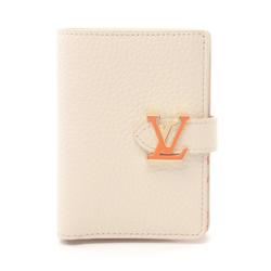 Louis Vuitton LOUIS VUITTON LV Vertical Wallet Compact Bi-fold Leather Taurillon Women's White M11169