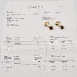 BVLGARI Onyx Earrings K18 (Yellow Gold) Women's Black