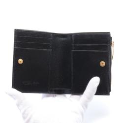 BOTTEGA VENETA Intrecciato Bi-fold Wallet Leather Women's Black 707601VCPP38425