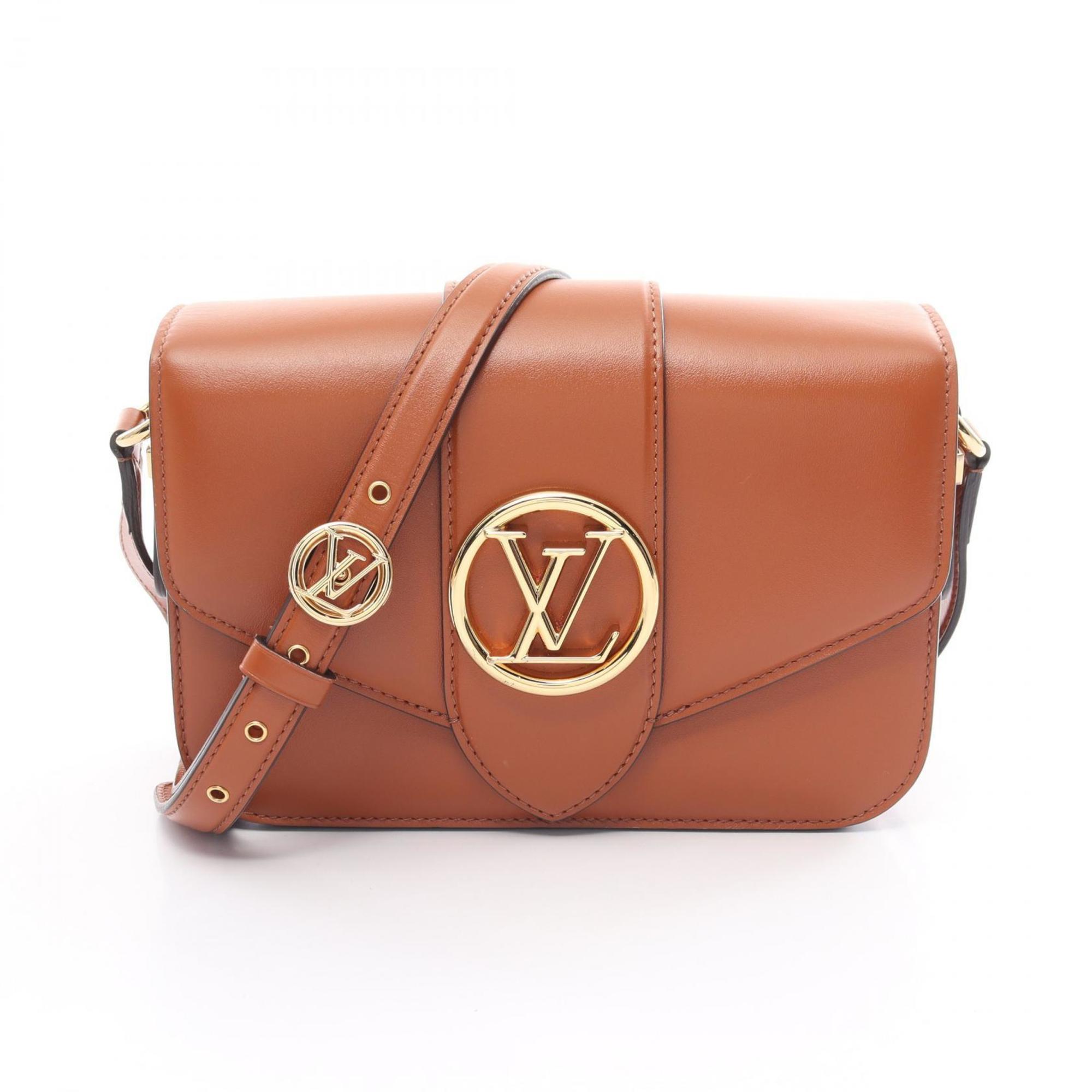 Louis Vuitton LOUIS VUITTON LV PONT 9 Pont Neuf Shoulder Bag Leather Women's Brown M56456