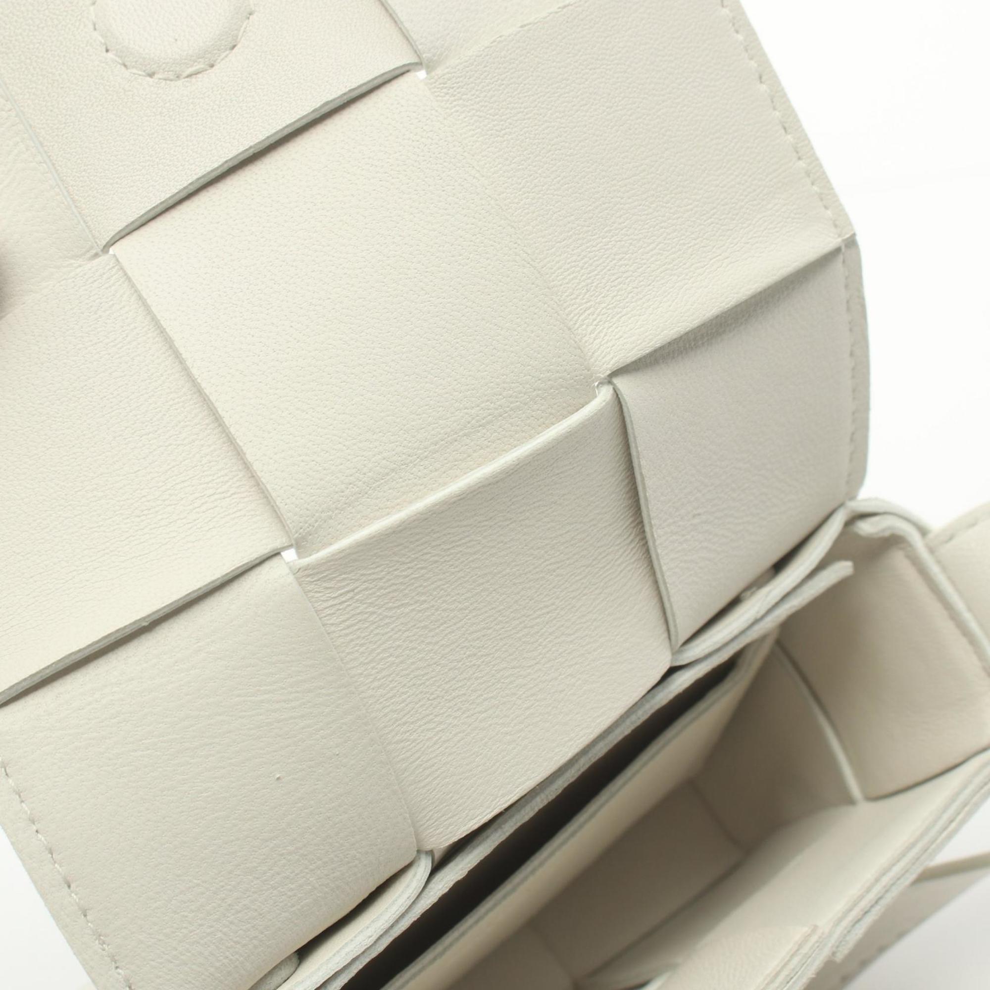 BOTTEGA VENETA CANDY Cassette Bag Shoulder Leather Women's White