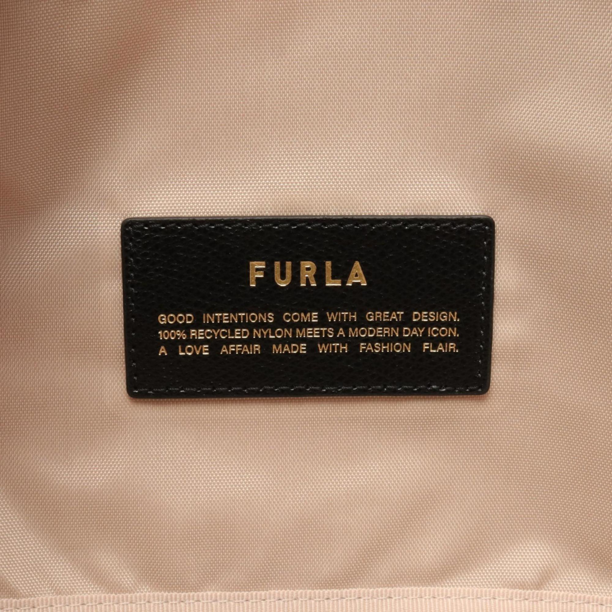 Furla Piuma L Tote Bag Nylon Leather Women's Pink Beige WB01249BX30503177S