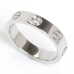 CARTIER Cartier K18WG White Gold Love 1P Diamond Ring B4050550 Size 10 50 4.5g Women's