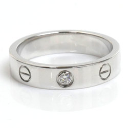 CARTIER Cartier K18WG White Gold Love 1P Diamond Ring B4050550 Size 10 50 4.5g Women's