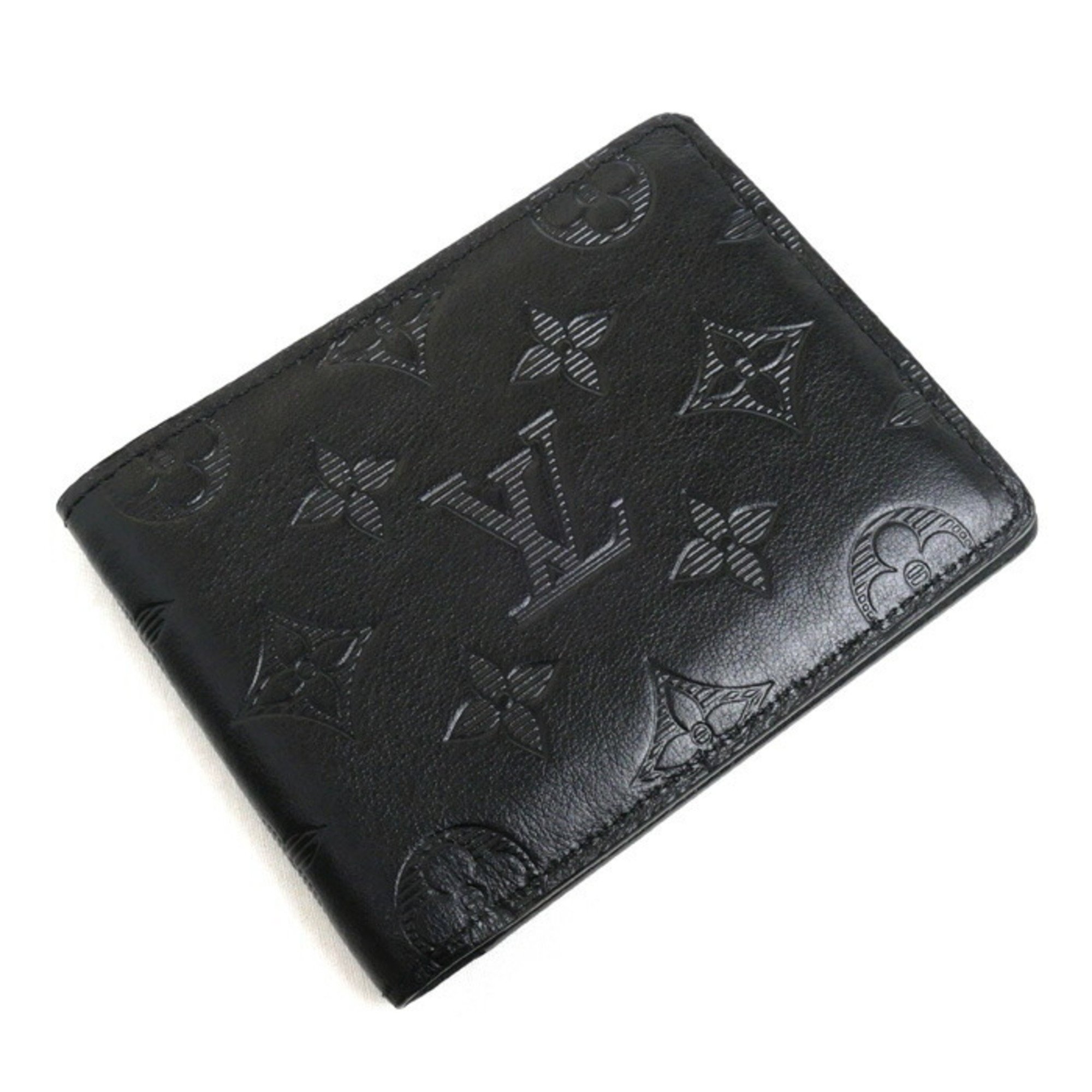 LOUIS VUITTON Louis Vuitton Portefeuille Multiple Bi-fold Wallet Black M62091 RFID Men's