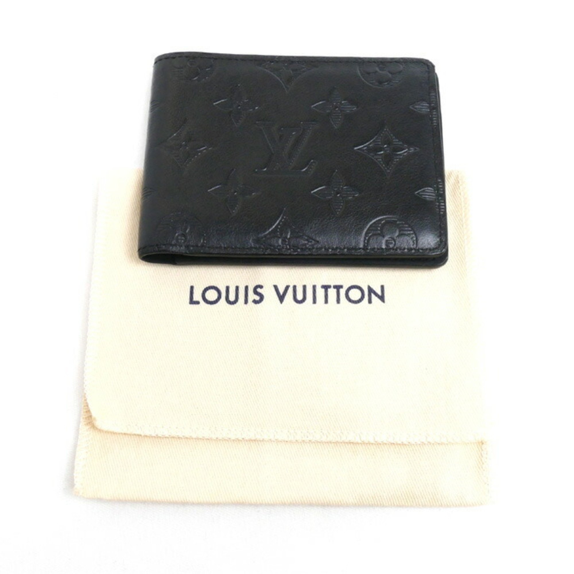 LOUIS VUITTON Louis Vuitton Portefeuille Multiple Bi-fold Wallet Black M62091 RFID Men's