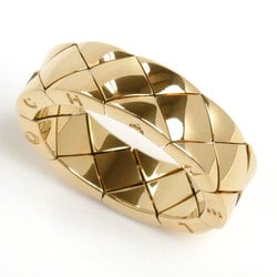 CHANEL K18YG Yellow Gold Matelasse Ring, Size 14.5, 54, 12.9g, Women's