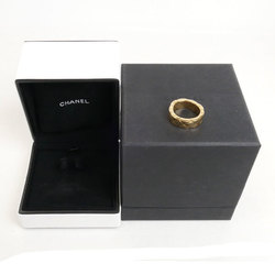 CHANEL K18YG Yellow Gold Matelasse Ring, Size 14.5, 54, 12.9g, Women's