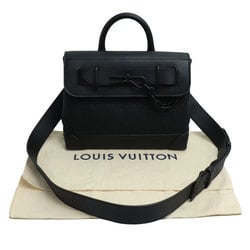 LOUIS VUITTON Steamer PM 2-Way Shoulder Bag, Taurillon Monogram, Black, M24436, Men's