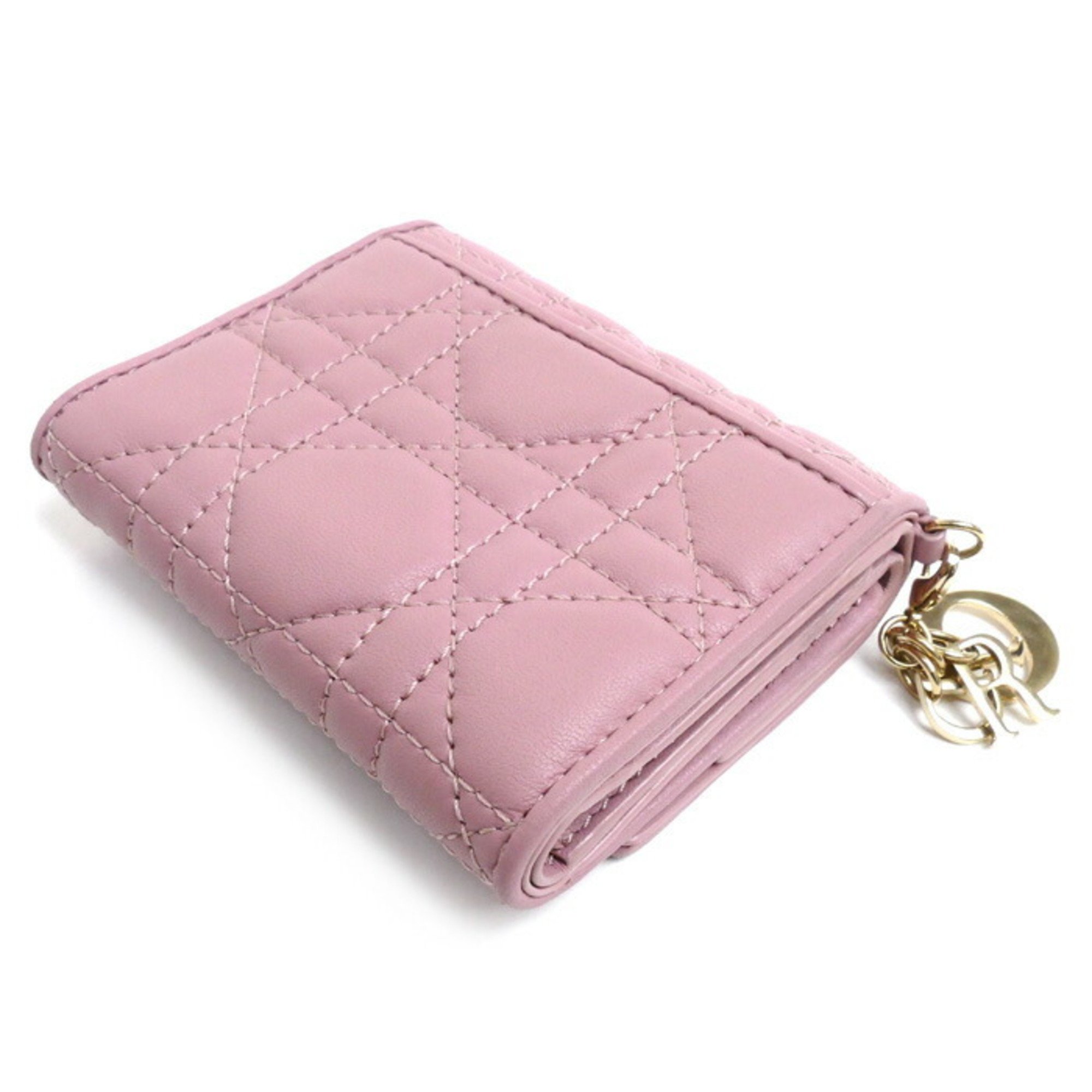 Christian Dior Limited Edition Lady Lotus Wallet Bi-fold Pink S0181ONMJ_M77P Women's