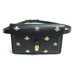 GUCCI Gucci Beaster Waist Bag Black 500964 Belt Unisex