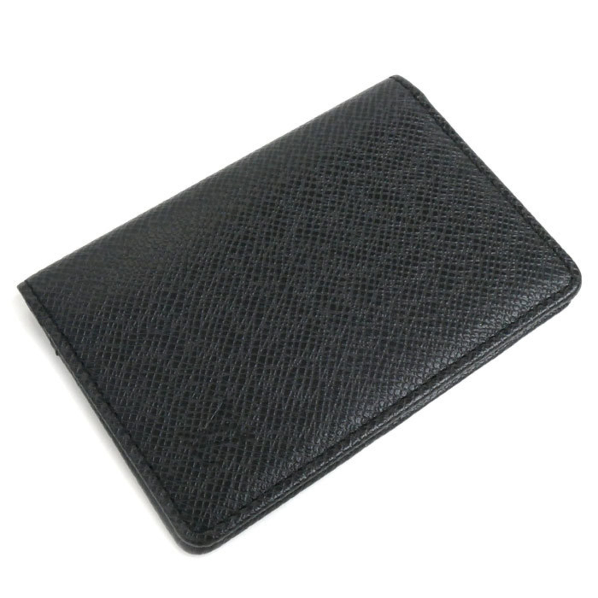 LOUIS VUITTON Louis Vuitton Organizer de Poche Card Case Taiga Black M30512 Men's